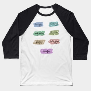 Colorful days of the week Baseball T-Shirt